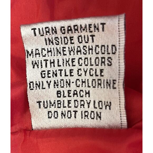 Talbots Womens Red Goose Down Blend Belted Vest Quilted Size Petite Medium - Picture 6 of 6